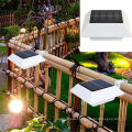 Solar Power 4 LED Outdoor Lighting Products Garden Yard Gutter Fence Wall Mounted Lamp Path Light